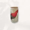 Forsted Glass Cup with bamboo lid - Image 2
