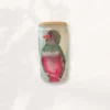 Forsted Glass Cup with bamboo lid - Image 3